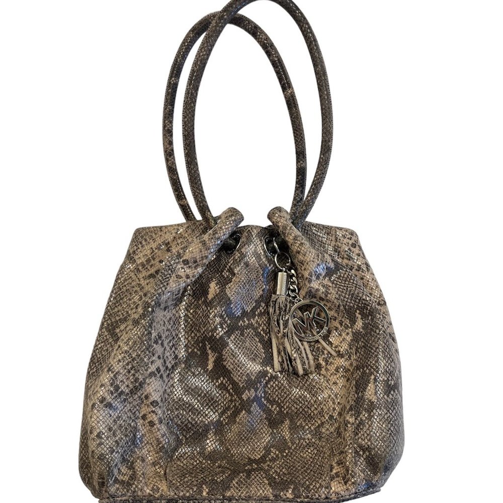 VINTAGE MICHAEL KORS - Faux Snakeskin / Slouchy Hobo Bag - Boho Chic
